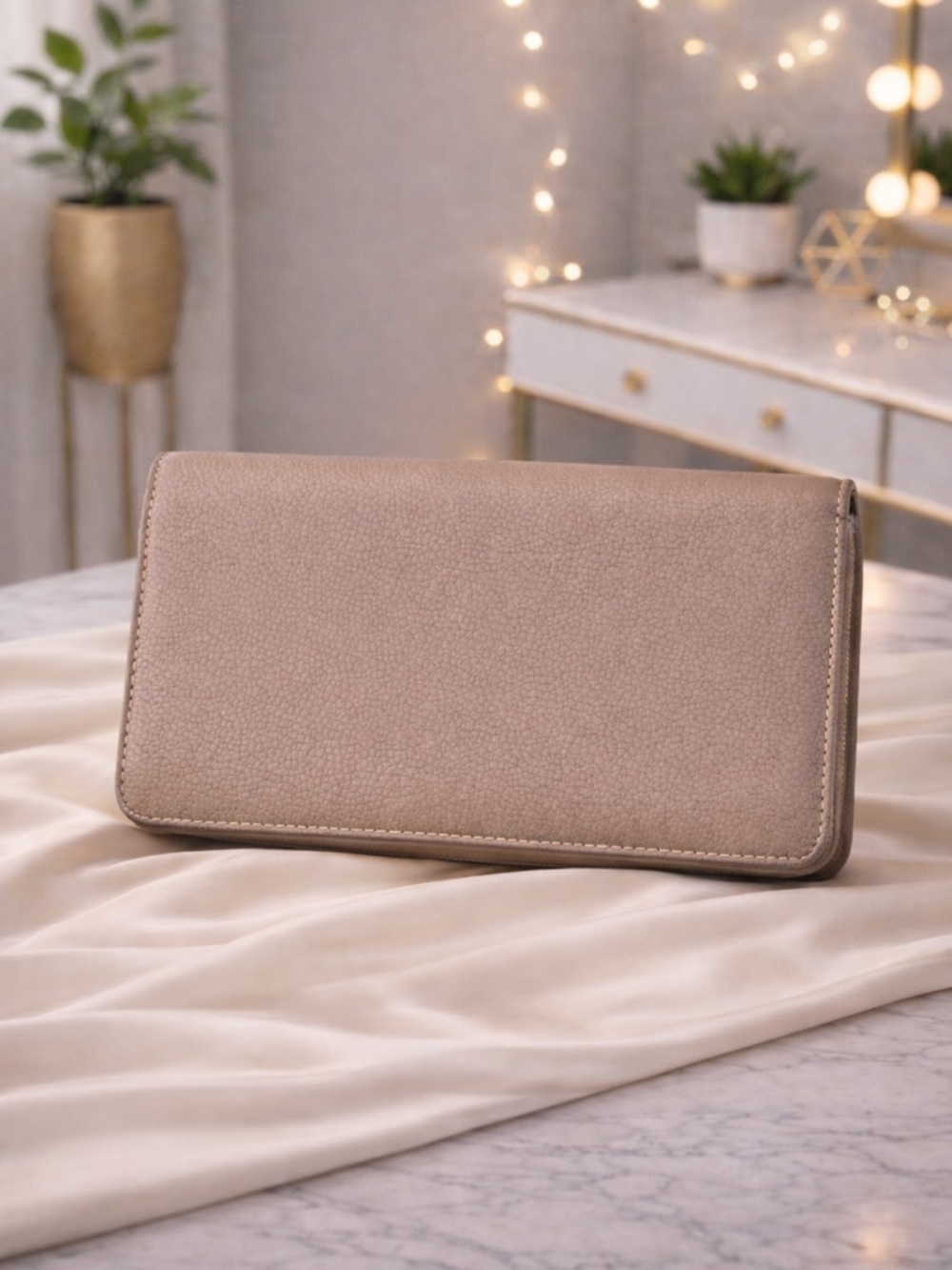 Celine Yellow and Gray Leather Wallet